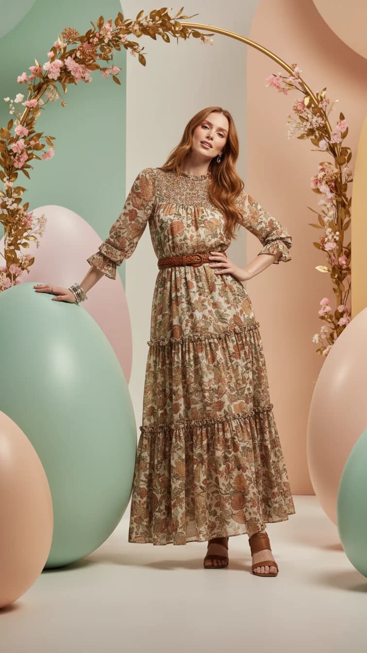 Floral Maxi Dress - Festive Occasion Styling