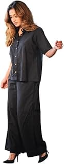 Women's Cotton Plain Straight Short Kurti with Pant Set