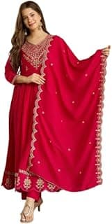 Women’s Fancy Sharara Suit Set with Dupatta | Designer Kurta with Flared Sharara & Dupatta for Festive (Size-L)
