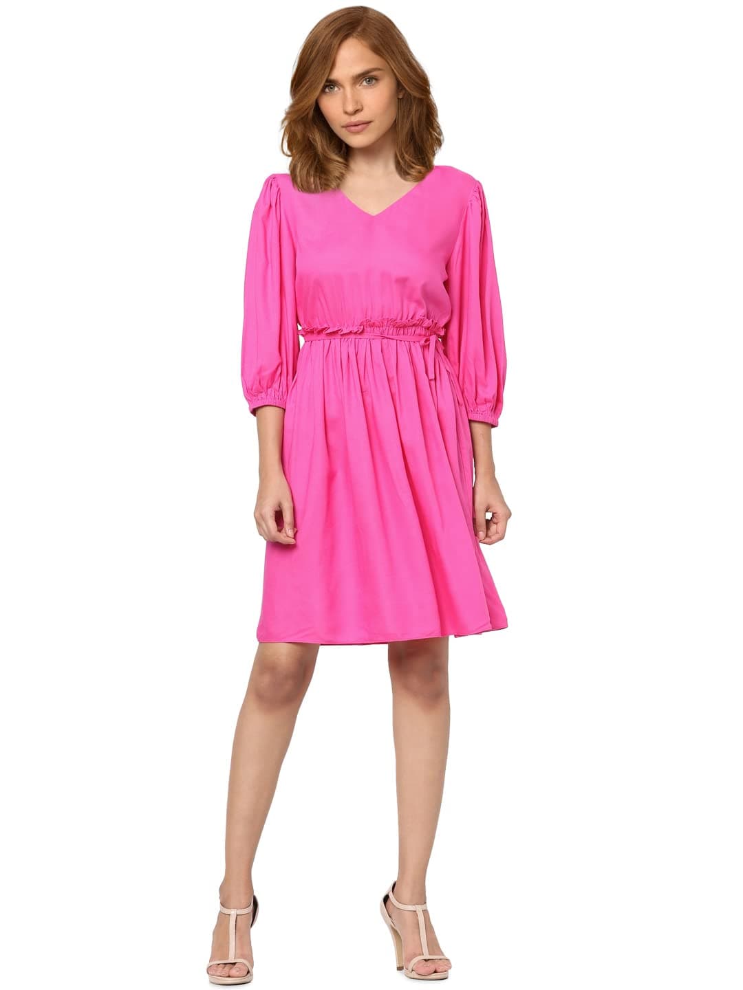 Vero Moda Women's Viscose A-Line Above The Knee Dress