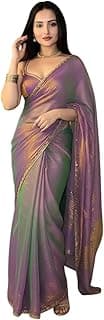 Women's Chiffon Solid Saree Fendy Chiffon-ABC