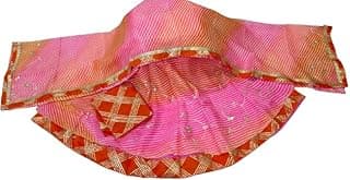 Traditional Rajasthani Leheriya Kota Doriya Gota Work Free Size Lehenga and Choli with Dupatta