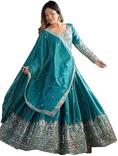 Women’s Semi Stitched Lehenga Choli Set With Unstitched Blouse And Designer Dupatta For Wedding, Party, Festival, Family Function Or Special Occasion