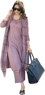 Women's Rayon Blend Solid Straight Kurta with Pant & Dupatta