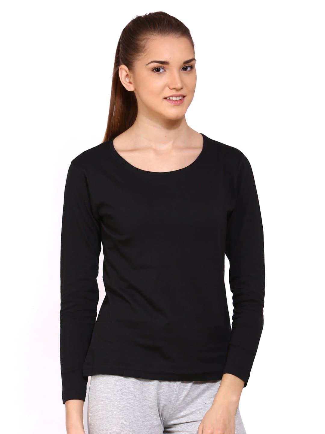 Ap'pulse Women's Long Sleeve Round Neck Tshirt