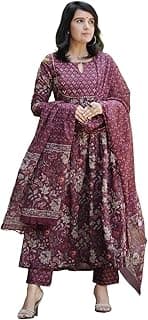 Women Anarkali Kurta and Pant Set With Dupatta