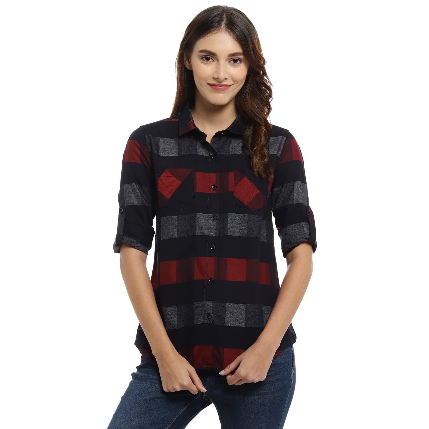 Campus Sutra Women's Cotton Regular Fit Shirt