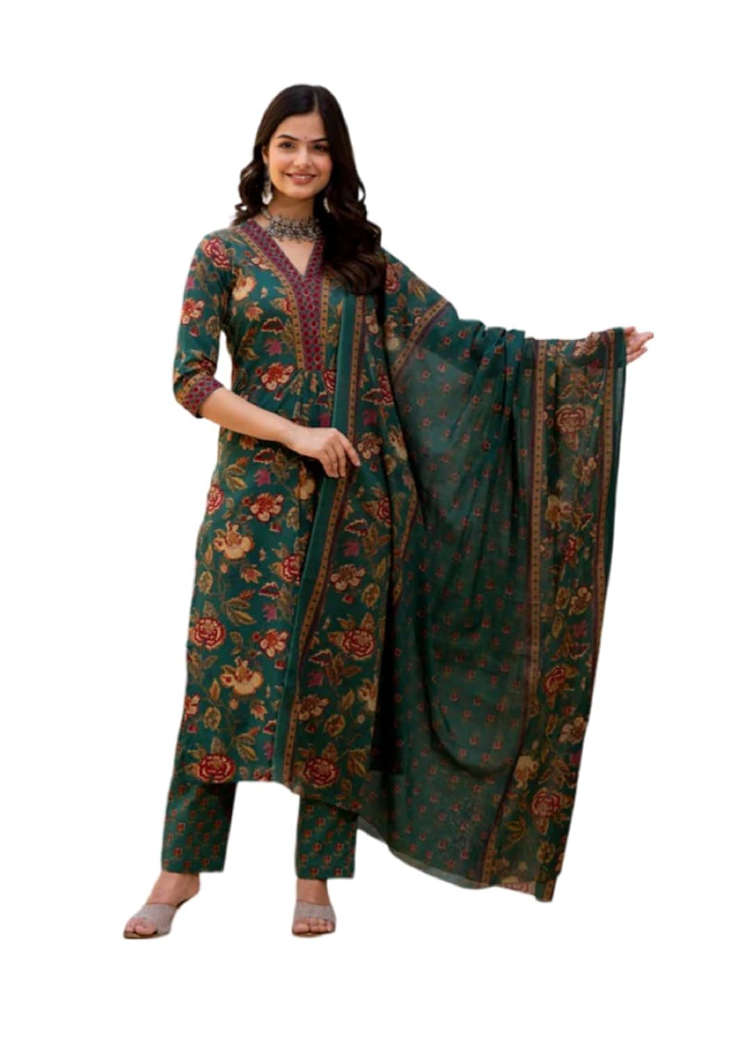 FABNEX Kurta Pant and Dupatta Set for Women | Kurta Set for Women (K 118)