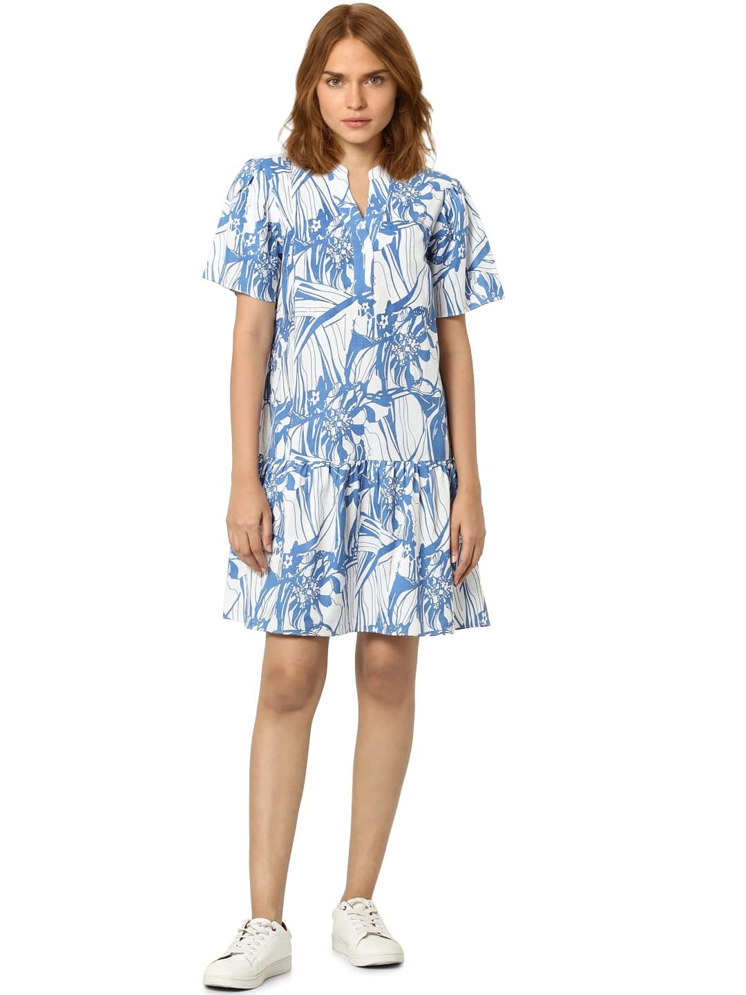 Vero Moda Women's Cotton A-Line Mini Dress Snow White