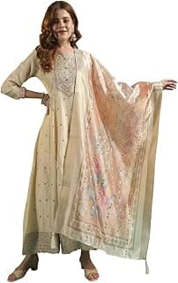 Women's Silk Embroidered Kurta Set with Dupatta