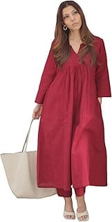 Women's Rayon Viscose Ethnic Co-Ord Set | Kurta Pant Set | Kurta Palazzo Set | Stylish Cotton Suit Set for Women