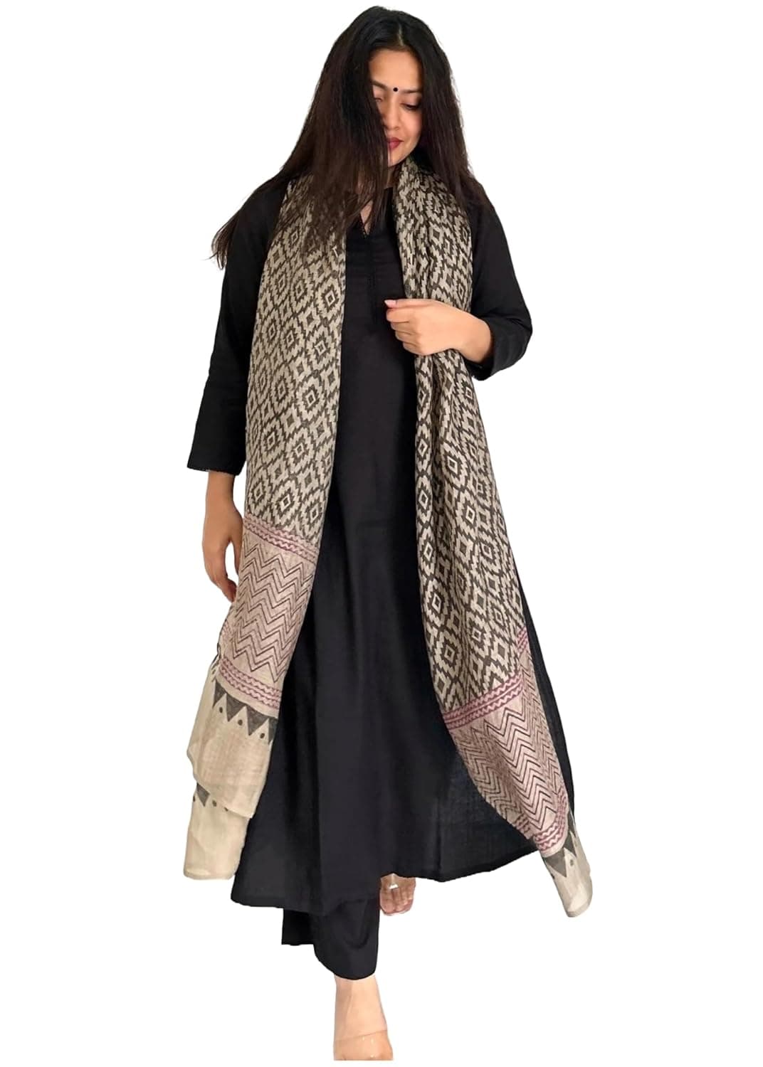 ANNI Designer Women's Rayon Viscose Straight Solid Kurta with Pant & Dupatta