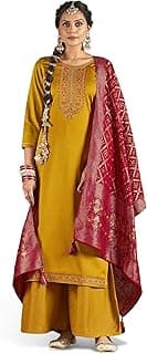 Women's Unstitched Embroidered Salwar Suit Dress Material With Dupatta