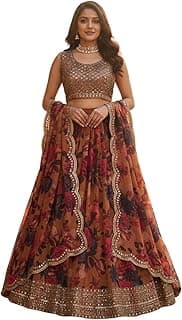 Premium Georgette Lehenga Choli Set with Matching Blouse & Dupatta for Women | Lightweight Designer Lehenga | Graceful Look Traditional Indian Wear (P