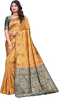 Women's Rani Printed, Embroidered, Embellished Bandhani Georgette Party Sari collections With Blouse Piece for Wedding sadi (PARI-241)