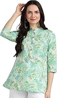 Cotton Hand Printed Short Kurti for Women