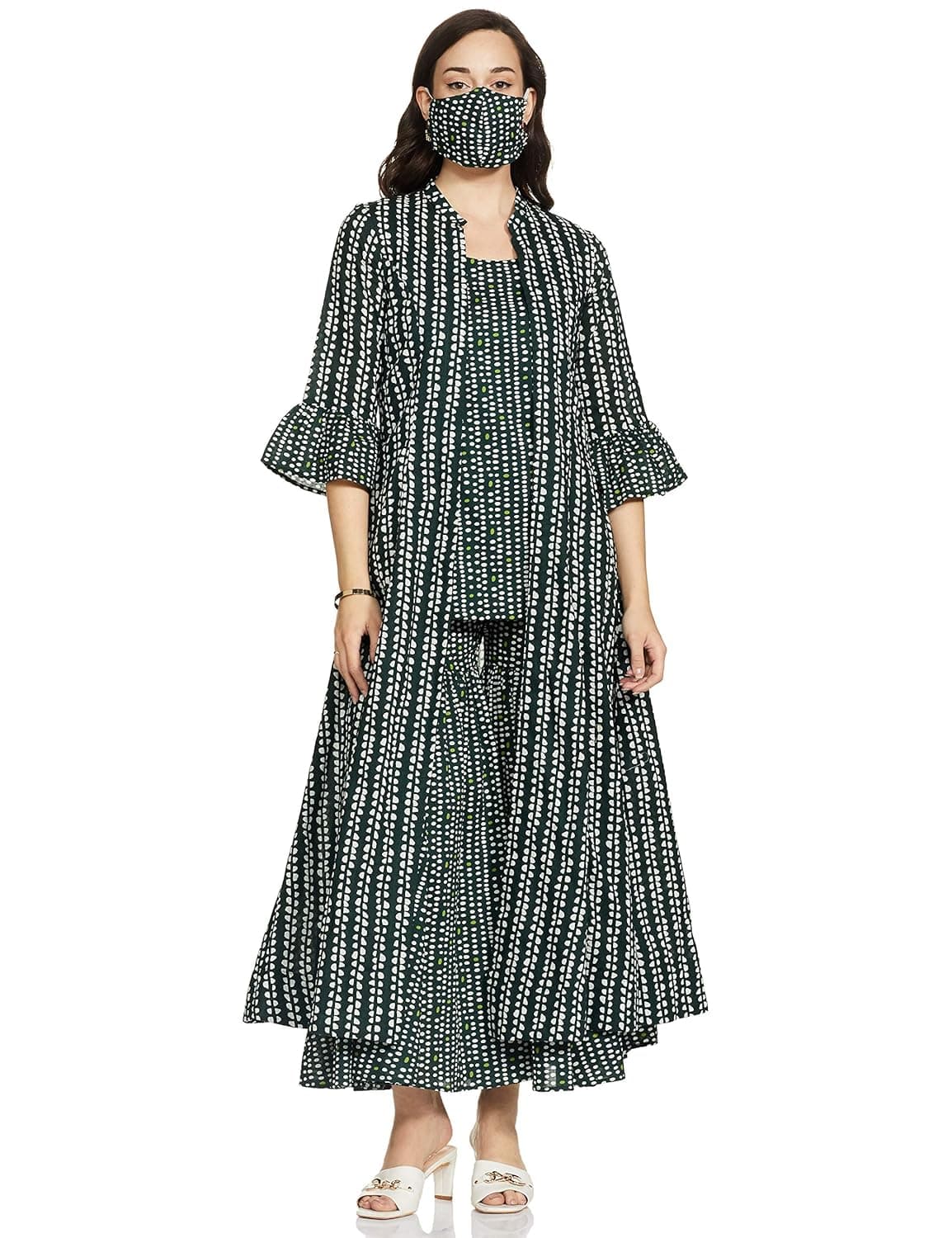 BIBA Women Cotton Straight Printed Suit Set