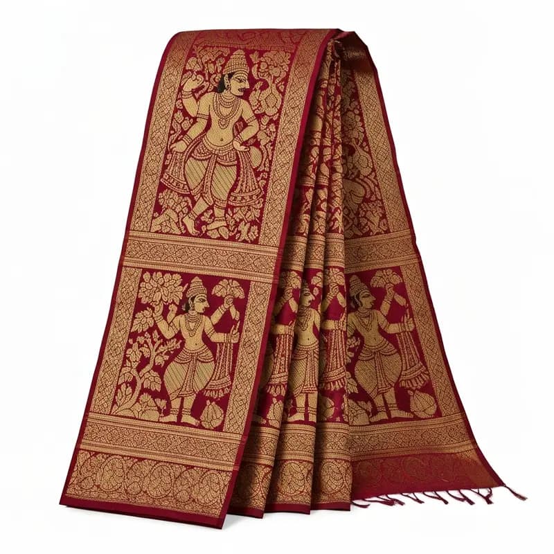 Baluchari Silk — The Complete Guide to Bengal's Storytelling Silk