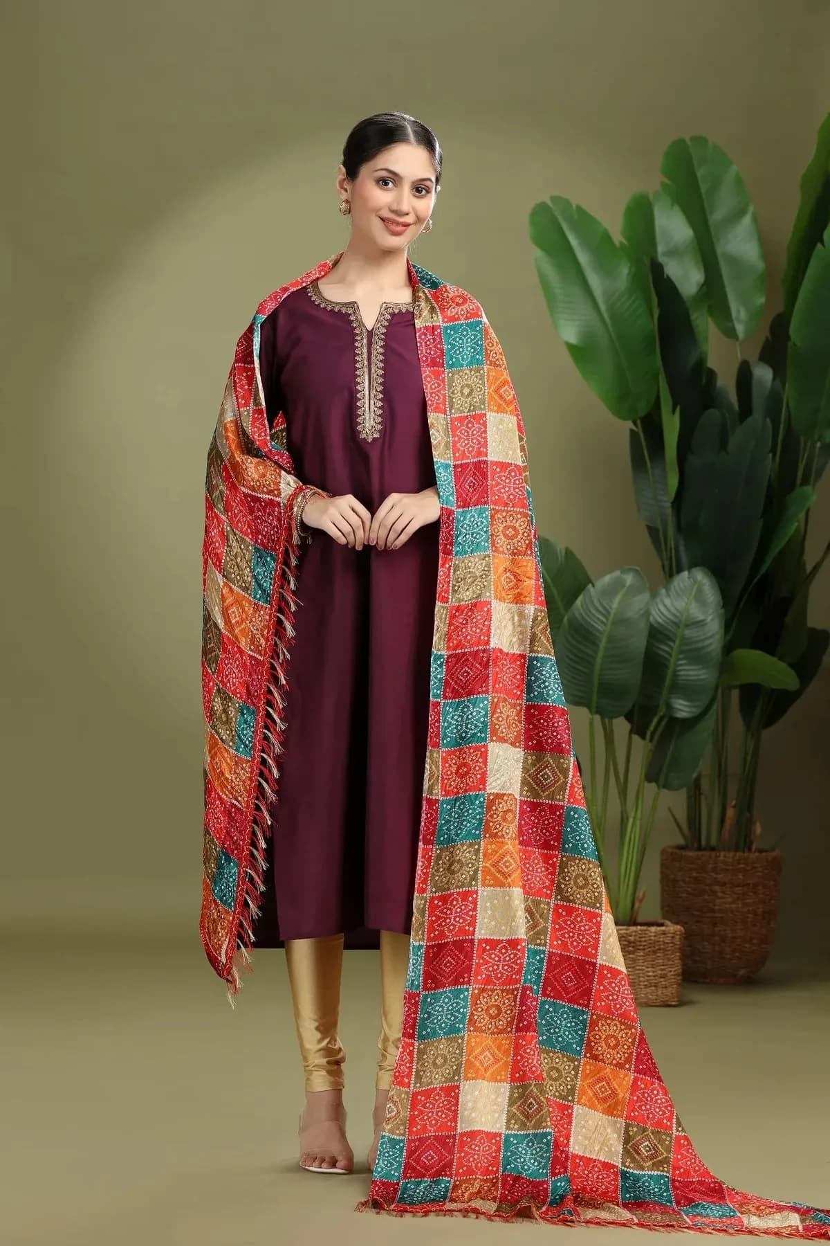 Multi Chiffon Floral Printed Dupatta - Barkha Boutique Kishangarh
