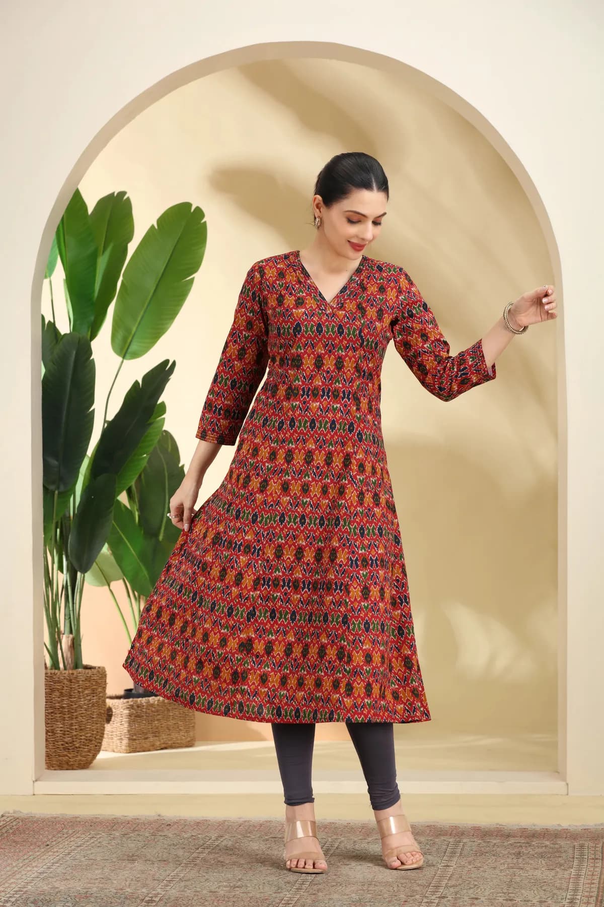 Multi Printed Cotton Straight Kurta - Barkha Boutique Kishangarh